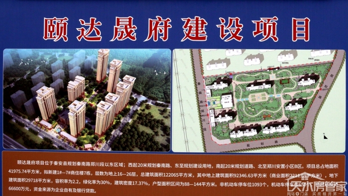 房管家秦安颐达晟府商住楼县城西片区棚改安置小区等14个重大项目集中